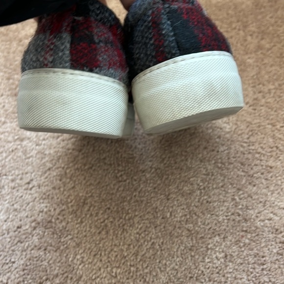 Joshua Sanders Fleece Plaid Slip On Sneakers - Picture 3 of 6